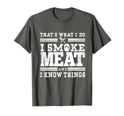 Funny Pitmaster Shirt I Smoke Meat BBQ Smoker Grill Gift T-Shirt