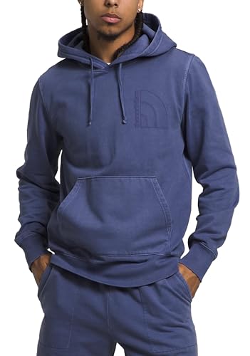 THE NORTH FACE Men’s Garment Dye Hoodie Pullover (US, Alpha, Large, Regular, Regular, Cave Blue/Cave Blue)