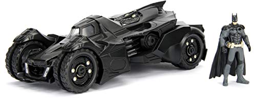 Jada Toys DC Comics Batman 2015 Arkham Knight Batmobile & Batman Metals Die-cast collectible toy vehicle with figure, Black, 1:24 Scale