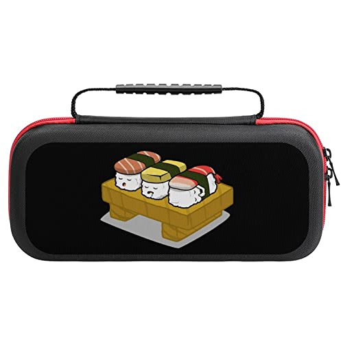 Funny Sleeping Sushi Food Carrying Case for Switch Lite Portable Travel Storage Bag for Accessories Games