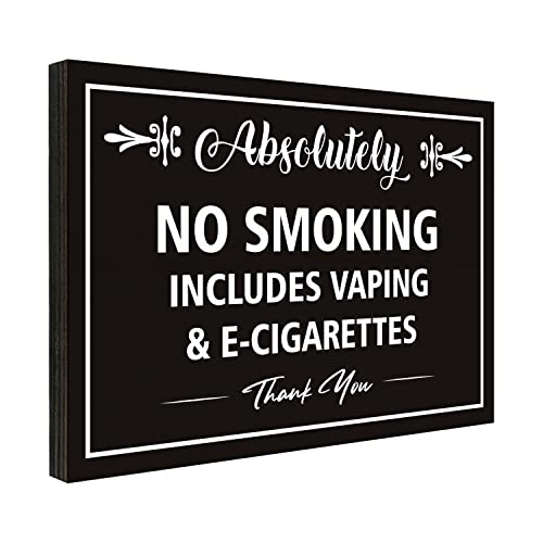 No Smoking Sign for House, No Vaping Sign for Home, Use for Office or Business Front Door Warning Reminder Signs, Smoke Free Restaurants & Gas Stations Wall Decor Use 3.55' x 5.15' - PMA014