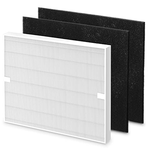 AP-1512HH Air Purifi-er Replacement Filter Set Compatible with Coway Airmega AP-1512HH and and Airmega 200M Air Purifier, 1 True HEPA and 2 Carbon Pre-Filters, Compared to Part # 3304899