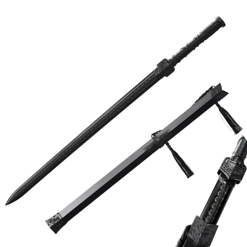 Chinese Han Sword Polypropylene Long Sword with high Toughness Training Samurai Knife Training Sword (Chinese Dragon Pattern Han Sword)