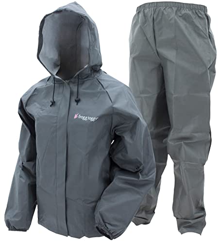 FROGG TOGGS Womens Ultra-lite2 Waterproof Breathable Rainsuit Rain Suit, Carbon, Small US