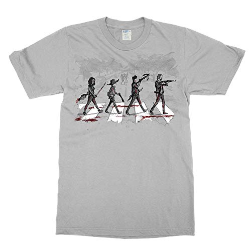 The Walking Dead Daryl Rick Michonne Zombie Apocalypse T Shirt (Medium) Silver