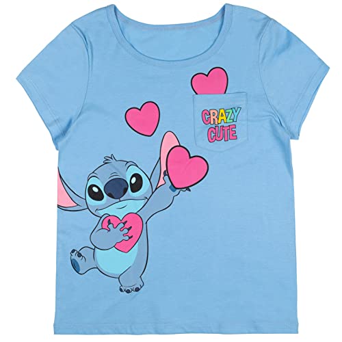 Disney Lilo & Stitch Big Girls T-Shirt Stitch Blue 10-12