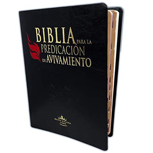 Biblia Pastoral para la Predicacion de Avivamiento Reina Valera 1960 negro con indice