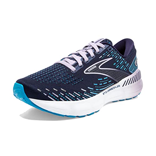 Brooks Women's Glycerin GTS 20 Supportive Running Shoe - Peacoat/Ocean/Pastel Lilac - 9 Medium