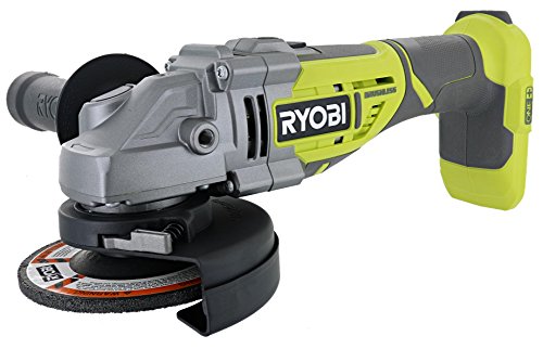 Ryobi P423 18V One+ Brushless 4-1/2' 10,400 RPM Grinder and Metal Cutter w/ Adjustable 3-Position Side Handle and Onboard Spanner Wrench (Battery Not Included, Power Tool Only)