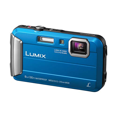 Panasonic LUMIX Waterproof Digital Camera Underwater Camcorder with Optical Image Stabilizer, Time Lapse, Torch Light and 220MB Built-In Memory – DMC-TS30A (Blue)