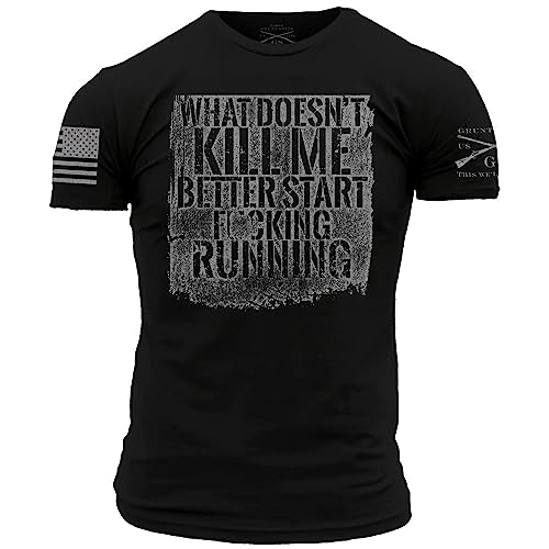 Grunt Style Start Running Men's T-Shirt (Black, X-Largel)