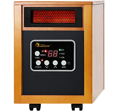 Dr Infrared Heater Portable Space Heater, Original, 1500-Watt, Cherry (Pack of 1)