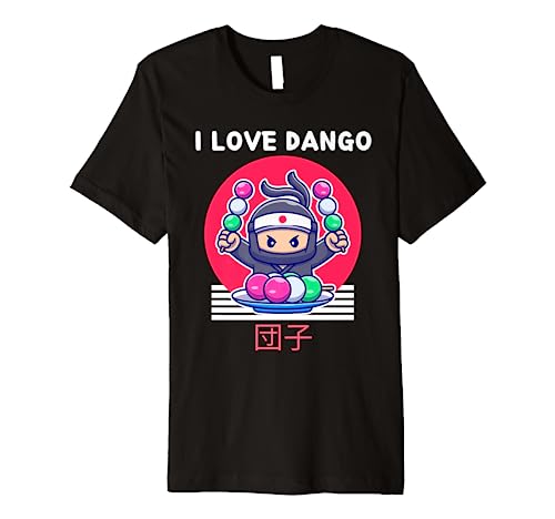 I Love Dango Cute Kawaii Ninja Eats Dango Japanese Anime Premium T-Shirt