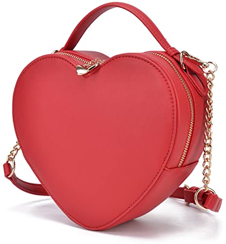 lola mae Heart Shape Satchel Crossbody Purse for women Zip Around Shoulder Bag