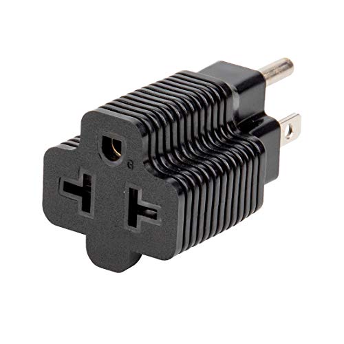 [4-in-1] 15 Amp Household AC Plug to 20 Amp T Blade Adapter,5-15P to 5-20R,5-15P to 6-15R,5-15P to 6-20R, 4 in 1 AC Power Adapter,15A 125V to 20A 250V Adapter