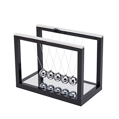 THY COLLECTIBLES Newtons Cradle Balance Balls with Mirror Desk Top Decoration Kinetic Motion Toy for Home and Office
