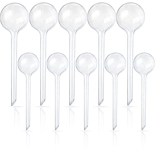 10 Pcs Clear Plant Watering Globes,Plastic Self-Watering Bulbs,Flower Automatic Watering Device,Garden Waterer for Plant Indoor Outdoor