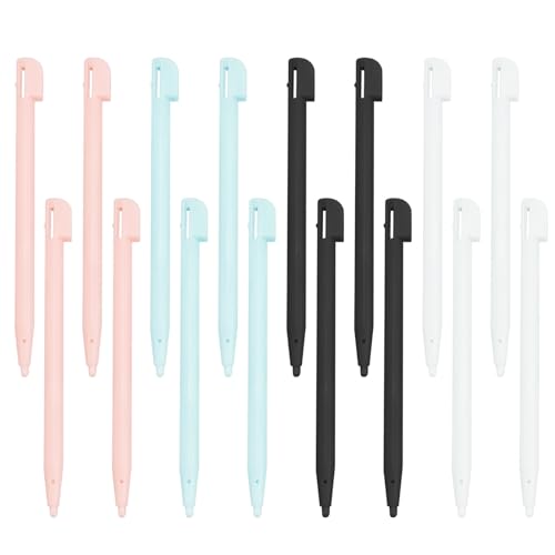 SING F LTD 20pcs Stylus Pen Touch Screen Pen NDSL Touch Pens Compatible with Nintendo NDS Lite for Control Video Games, White Black Pink Blue