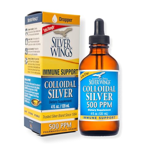 Natural Path Silver Wings Dietary Mineral Supplement, Colloidal Silver, 500 PPM, 4 fl. oz. / 120 ml