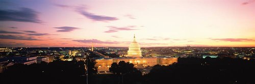 Walls 360 Peel & Stick Wall Mural: US Capitol Washington DC USA (36 in x 12 in)