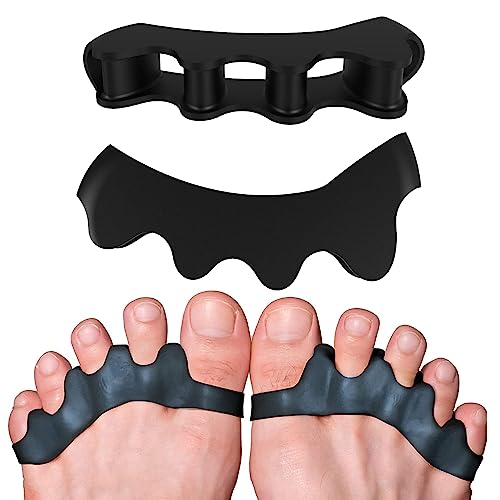 VYCE PrimalStep Toe Separators - Doctor Recommended - Correct Foot and Bunion Pain, Plantar Fasciitis - Toe Straightener to Improve Functional Athletic Mobility - Stretches to Fit (S/M)