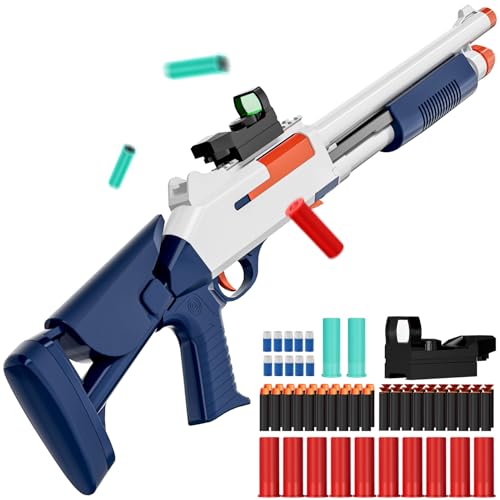 Toy Gun Models Foam Blasters (33-Inch) Soft Bullet Shotgun,Empty Shell Ejecting Design [with10 Shell 40 Soft Darts] Perfect for Indoor and Outdoor Play