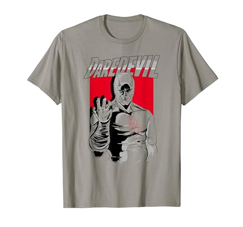 Marvel Daredevil Matt Murdock Red Greyscale Wanted Poster T-Shirt