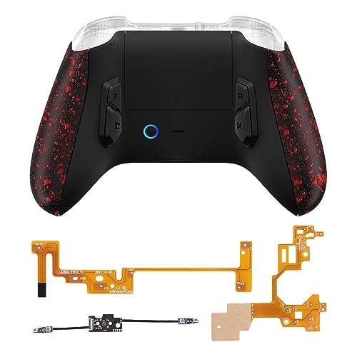 eXtremeRate Victor X Remap Kit for Xbox Series X/S Controller, 6 Profiles & Textured Red Redesigned Back Shell & Side Rails & 4 Back Buttons for Xbox Core Controller - Controller NOT Included