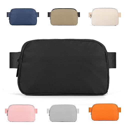 ZPN Mini Fanny Pack Black Belt Bag for Women and Men, Fashionable Waterproof Waist Pack with Adjustable Strap for Traveling, Hiking, Jogging, Cycling