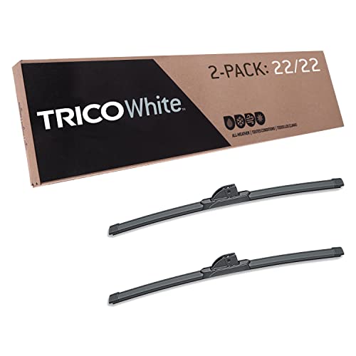 TRICO White 22 Inch Pack of 2 Extreme Weather Winter Automotive Replacement Windshield Wiper Blades for My Car (35-2222), Easy DIY Install & Superior Road Visibility