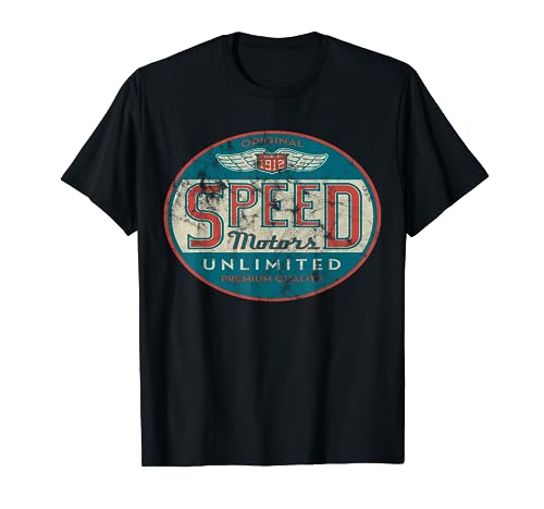 Vintage Speed Motor T-shirt (distressed shirts women & men)