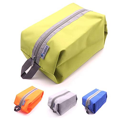 Youerle Shoe Storage Organizer Bags Set - 4 Packs Travel Bags, Waterproof Nylon Fabric with Sturdy Zipper for Traveling Outdoor Camping Hiking, blue/green/orange/gray, 15.7 x 6.7x 4.3 inch, bag-4