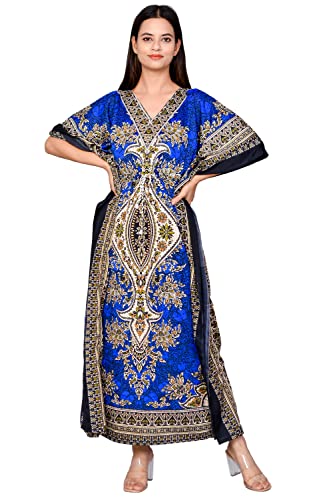 REYNOSOHOMEDECOR---- Kimono Kaftan Dress for Women` Elegant, Miami,lbiza,Holiday Dress,Evening Dress,Loose fit Blue