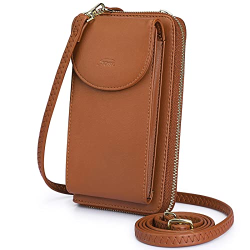 S-ZONE Small Crossbody Bags for Women Cell Phone Purse RFID Blocking Wallet Purses with Credit Card Slots