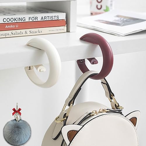 AmYoYo 2 Pieces Table Hook for Bag Handbag Hanger for Table Desk Hanger Hook Can Hang Bags Foldable Purse Hook Floding Bag Holder for Table Desk Purse Hook for Table 1