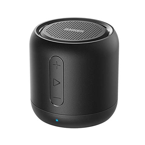 Anker Soundcore Mini, Super-Portable Bluetooth Speaker with FM Radio, 15-Hour Playtime, 66 ft Bluetooth Range, Enhanced Bass, Noise-Cancelling Microphone - Black