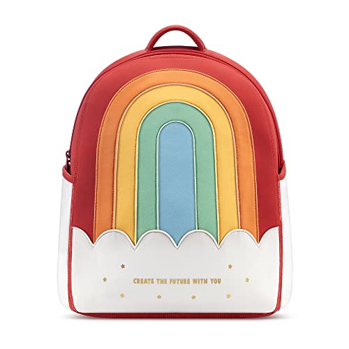 Zoy zoii Kids Rainbow Backpack, School Bag for Toddlers 5-10 Gift, Modern, Casual, Travel, Kindergarten