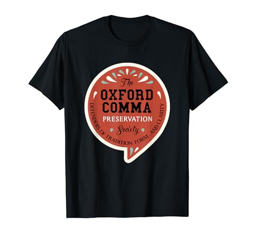 Vintage The Oxford Comma Preservation Society Team Oxford T-Shirt
