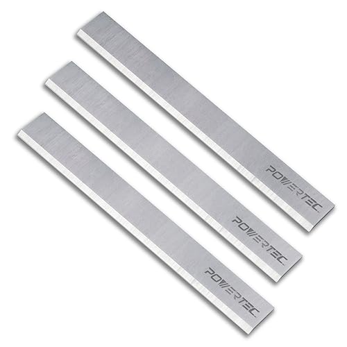 POWERTEC 6-1/8 Inch Jointer Blades for Ridgid JP06000, JP06101, JP0610 Jointer, Replacement for AC8600, JE08008 Jointer Knives, Set of 3 (148020)