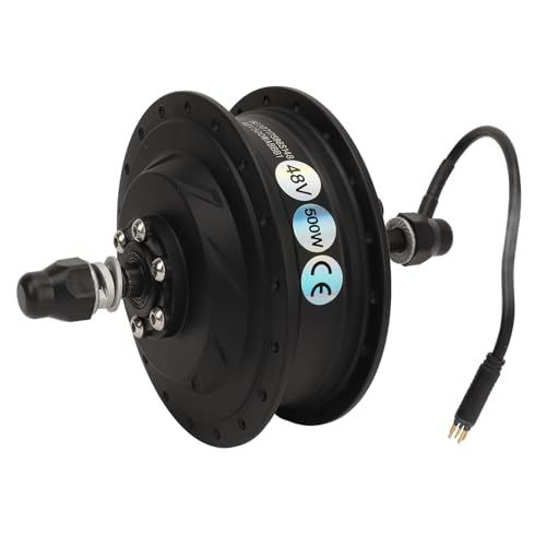 48V 500W Electirc Bicycle Gear Hub Motor, Brushless Rear Drive Waterproof Metal Drive Hub Brushless Gear Motor Replacement for Bike Upgrade Parts