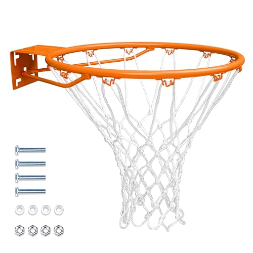 GoSports Regulation 18 Inch Steel Basketball Rim-Use for Replacement or Garage Mount