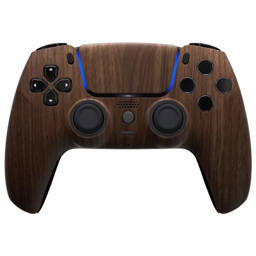 MODDEDZONE M Series Custom controller for PS5 - Wireless, OEM-Quality Custom Designs for Playstation 5 Controller- Diverse & Unique Styles for Enhanced Gaming (Wood)
