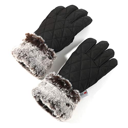 accsa Women Winter Ski Glove Waterproof 3M Thinsulate Warm Windproof Brown M