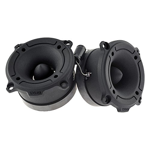 DS18 PRO-TW120B Super Tweeter in Black - 1', Aluminum Frame and Diaphragm, 300W Max, 200W RMS, 4 Ohms, Built In Crossover - PRO Tweeters Are the Best in the Pro Audio and Voceteo Market (Pair)