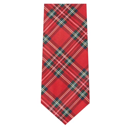 Jacob Alexander Royal Stewart Red Plaid Men's XL Neck Tie