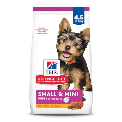 Hill's Science Diet Small Paws Chicken Meal, Barley & Brown Rice Recipe Dry Puppy Food, 4.5 lbs., Bag