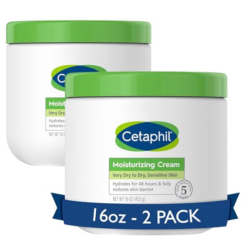 Cetaphil Body Moisturizer, Hydrating Moisturizing Cream for Dry to Very Dry, Sensitive Skin, NEW 16 oz 2 Pack, Fragrance Free, Non-Comedogenic, Non-Greasy
