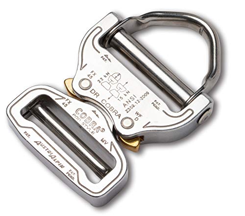 Klik Belts Aluminum Belt 1.75” Buckle w/D-Ring - COBRA Quick Release Buckle
