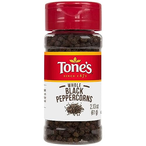Tone's Whole Black Peppercorns, 2.13 Ounce
