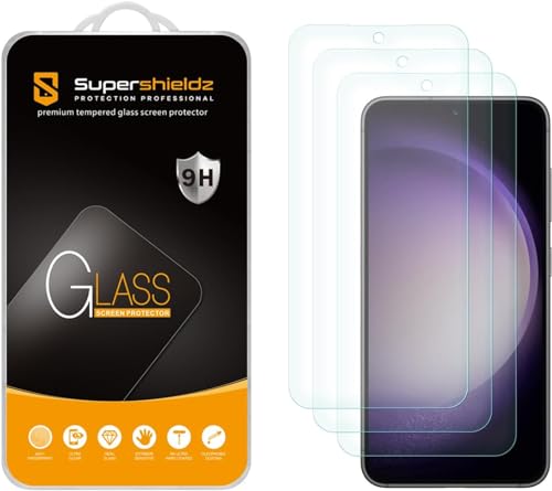 Supershieldz (3 Pack) Designed for Samsung (Galaxy S23 FE) [FE Model Only] Tempered Glass Screen Protector, 0.33mm, Anti Scratch, Bubble Free